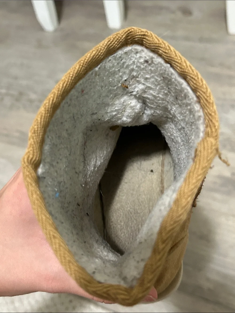 Kids Tan Suede Winter Boots with Sherpa Lining